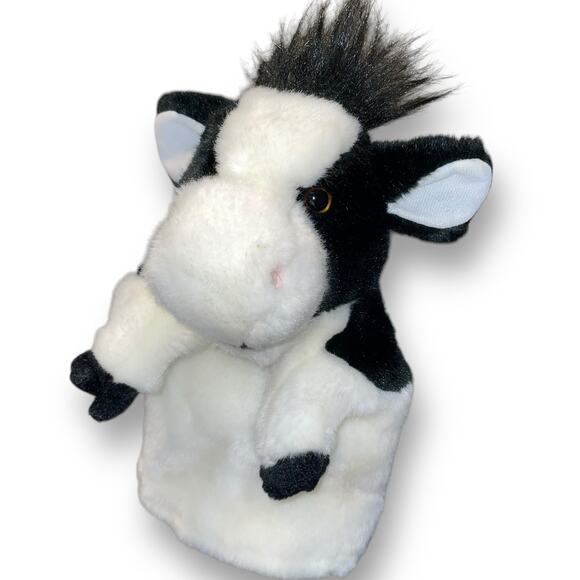 Douglas Hand Puppet Cow Arabella Plush Stuffed Animal Pretend Cuddle Toys 11" - Picture 4 of 12
